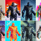 The original Thanos photo (upper left) compared to Adobe Photoshop Camera’s enhanced version, and then various smart filters applied.
